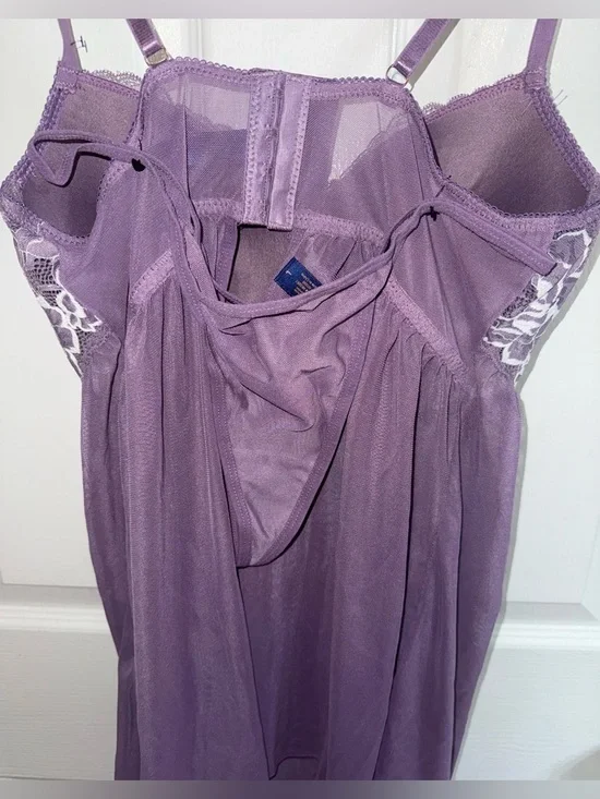 Purple Lace Babydoll Chemise - Fashion Nova NWT- Large - Picture 4 of 6